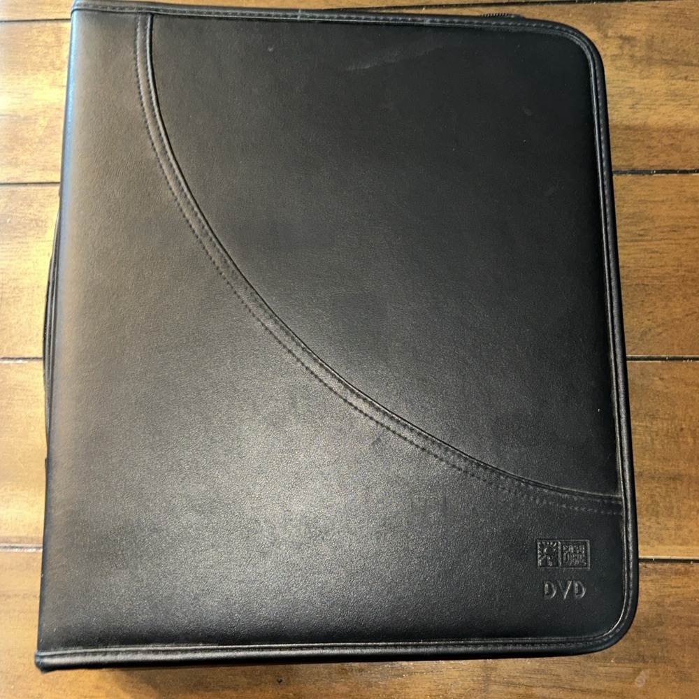 Case Logic DVB40 DVD Album Zippered Binder Storage Case Black Faux Leather